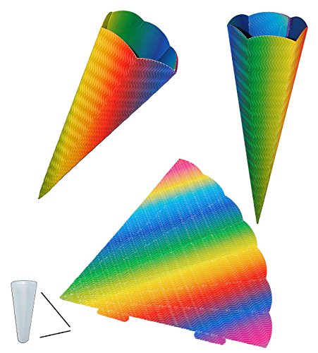 alles-meine.de GmbH stabile Spitze - aus Kunststoff - verschiedenes Zubehör frei wählbar - passend für Schultüte - Rohling Wellpappe - Bunte Regenbogen Farben 33/42 / 70 cm - m.. alles-meine.de GmbH stabile Spitze - aus Kunststoff - verschiedenes Zubehör frei wählbar - passend für Schultüte - Rohling Wellpappe - Bunte Regenbogen Farben 33/42 / 70 cm - m.. von alles-meine.de GmbH