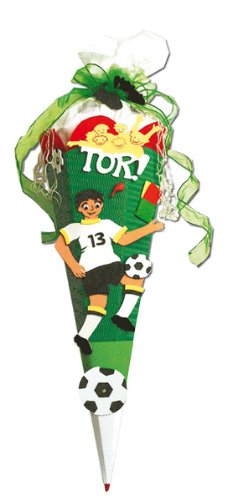 alles-meine.de GmbH stabile Spitze - aus Kunststoff - verschiedenes Zubehör frei wählbar - passend für BASTELSET Schultüte - Fußball 50/85 cm mit Tüllabschluß 6 - eckig - Zucke.. von alles-meine.de GmbH