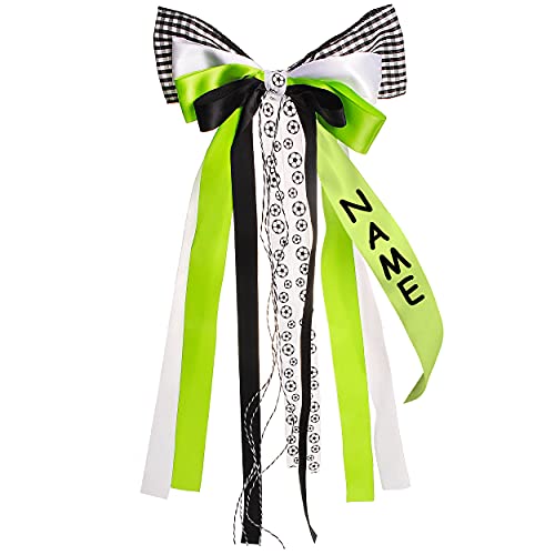 große Schleife/Geschenkschleife - für Schultüte - Fußball & Ball - grün - inkl. Name - 25 cm breit u. 60 cm lang - mit edlen Satin Bändern + Webband - für G.. große Schleife/Geschenkschleife - für Schultüte - Fußball & Ball - grün - inkl. Name - 25 cm breit u. 60 cm lang - mit edlen Satin Bändern + Webband - für G.. von alles-meine.de GmbH