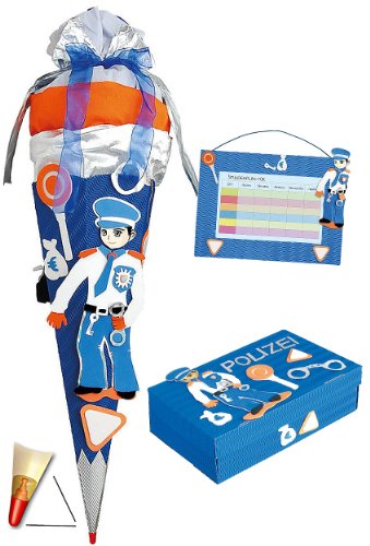 komplette Füllung - Circa 200 Teile - für 3 TLG. Set: BASTELSET Schultüte - Polizist Polizei + Schulbox + Stundenplan - für ALLE Zuckertüte Roth - Auto Jungen.. komplette Füllung - Circa 200 Teile - für 3 TLG. Set: BASTELSET Schultüte - Polizist Polizei + Schulbox + Stundenplan - für ALLE Zuckertüte Roth - Auto Jungen.. von alles-meine.de GmbH