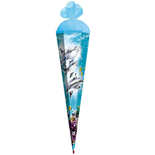 komplette Füllung - Circa 200 Teile - für Schultüte - Delfin - Fische & Unterwasser - eckig - für ALLE Zuckertüte - mit Holzspitze - Roth - Mädche.. von alles-meine.de GmbH