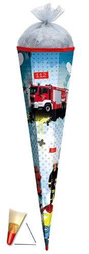 komplette Füllung - Circa 200 Teile - für Schultüte - Feuerwehr mit Holzspitze - mit 6 - eckig - Roth - für Jungen von alles-meine.de GmbH