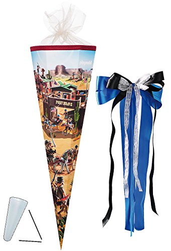 komplette Füllung - Circa 200 Teile - für Schultüte - Playmobil Western Stadt - eckig - für ALLE Zuckertüte - mit/ohne Ku.. von alles-meine.de GmbH