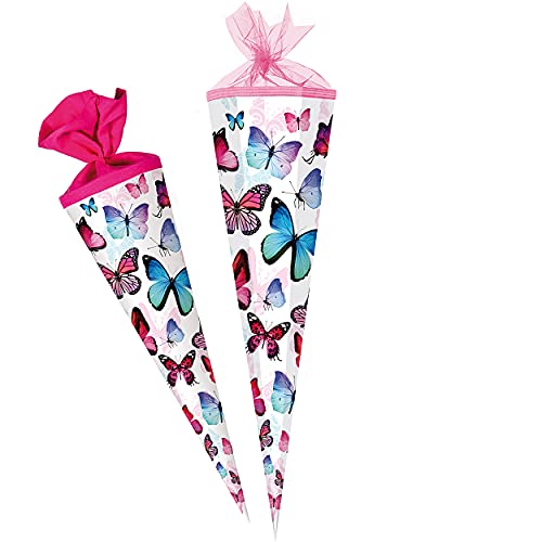 komplette Füllung - Circa 200 Teile - für Schultüte - Schmetterling - bunt - 6 eckig - für ALLE Zuckertüte - Nestler - Mädchen - Schmetterlinge rosa p.. von alles-meine.de GmbH