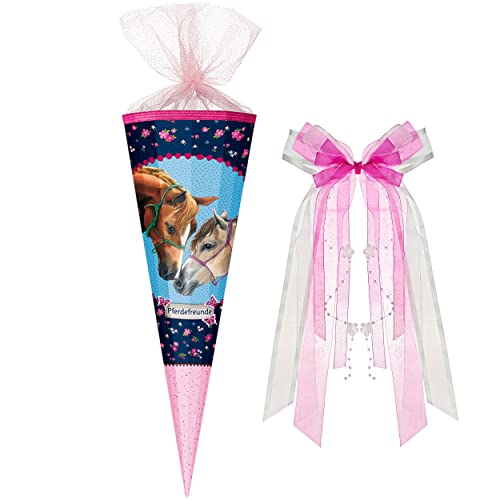 mit 3-D Effekt - Schmetterlinge ! - Schultüte - Pferdefreunde - Pferde - 70 cm - rund - incl. große Schleife - Organza Abschluß - Zuckertüte - Nestler - m.. mit 3-D Effekt - Schmetterlinge ! - Schultüte - Pferdefreunde - Pferde - 70 cm - rund - incl. große Schleife - Organza Abschluß - Zuckertüte - Nestler - m.. von alles-meine.de GmbH