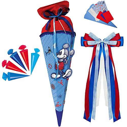 stabile Spitze - aus Kunststoff - verschiedenes Zubehör frei wählbar - passend für BASTELSET Schultüte + 5 kleine Zuckertüten - Disney - Mickey Mouse - 85.. von alles-meine.de GmbH