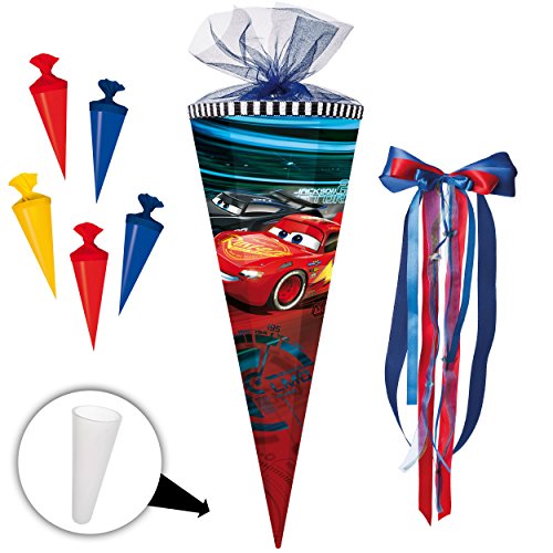 alles-meine.de GmbH stabile Spitze - aus Kunststoff - verschiedenes Zubehör frei wählbar - passend für Set Schultüte + 5 kleine Zuckertüten - Cars 3 - Evolution - Champion / .. von alles-meine.de GmbH