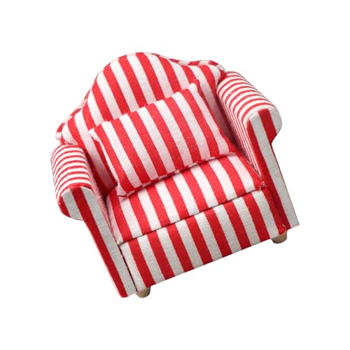 1/12 Miniatur-Sofa Modell Möbel mit Blumenmuster und stabilem Holzsockel Weicher Stoff Sessel Puppenhaus Zubehör Puppensofa 1/12 Miniatur-Sofa Modell Möbel mit Blumenmuster und stabilem Holzsockel Weicher Stoff Sessel Puppenhaus Zubehör Puppensofa von alloneslife