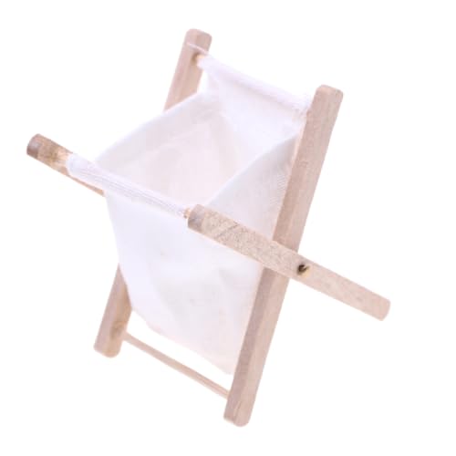 1/12 Puppenhäuser Miniatur Holz Faltbarer Kleideraufbewahrungskorb Schmutziger Wäschekorb Zuhause Badezimmer Dekoratives Zubehör von alloneslife