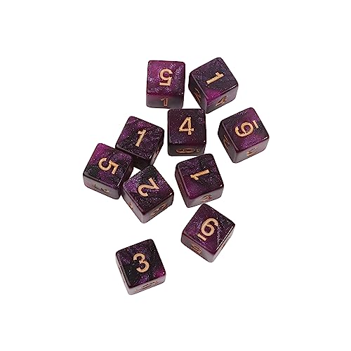10pcs 15mm Acryl Dices Digital 6 Seitig Dices Rollenspiel Dices Puzzle Dices Spielzeugbrettspiel Accessoire Party Dices von alloneslife