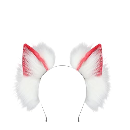 3.. Realistische Pelzige Wolf Ohrhaarreifen Flexibles Elastisches Haarband Für Themenpartys Cosplay Girls Teenager Frauen Kostüm Accessoire von alloneslife