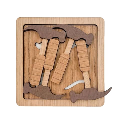 Family Logics Training Puzzle Set 4 Holz Hämmer Komplexe Herausforderung Form Für Alle Altersgruppen von alloneslife