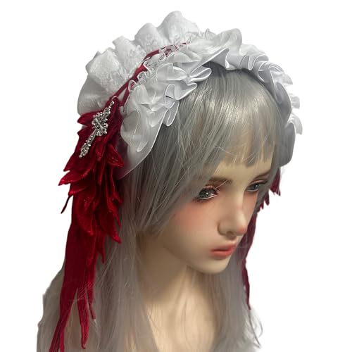 Gothic Punk Hair Accessoire Mit Premium Stoffspitze Und Dekorativen Metallkreuzen Für Tägliche Verschleißpartys Gefertigt Gothic Punk Hair Accessoire Mit Premium Stoffspitze Und Dekorativen Metallkreuzen Für Tägliche Verschleißpartys Gefertigt von alloneslife