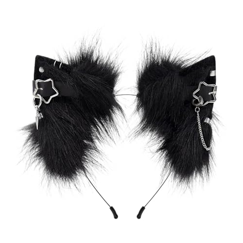 Künstliches Ohr-Haarband, Stirnbänder mit Ohrringen, Tierohr-Kostüm, für Halloween und Cosplay Künstliches Ohr-Haarband, Stirnbänder mit Ohrringen, Tierohr-Kostüm, für Halloween und Cosplay von alloneslife