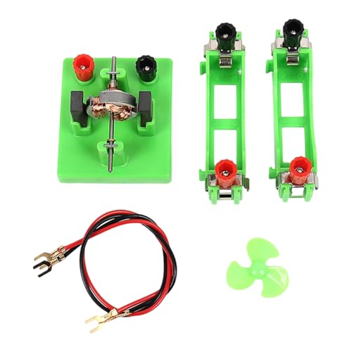 Offener elektromagnetischer Motor mit Ventilator, Elektromagnetismus, Experimentierzubehör für Schule, Labor, Physik-Lehrwerkzeug von alloneslife