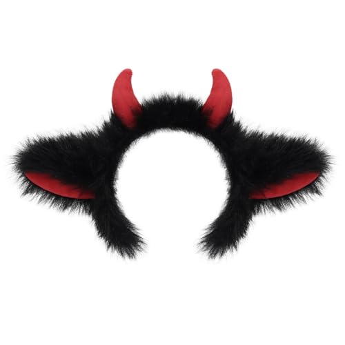 Plüsch-Stirnband aus pelzigem Horn für Halloween-Kostümpartys, weich, elastisch, Haarschmuck, leichte Tierohren-Haarbänder Plüsch-Stirnband aus pelzigem Horn für Halloween-Kostümpartys, weich, elastisch, Haarschmuck, leichte Tierohren-Haarbänder von alloneslife