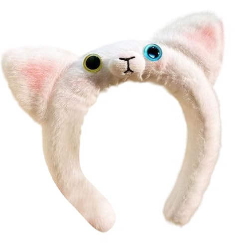 Plüschkatzen Ohren Haarband Verstellbare Kopfbedeckung Anime Hairhoop Für Kinder Erwachsene Haarstyling Accessoire Für Halloween Party Katzen Ohrhaarband von alloneslife