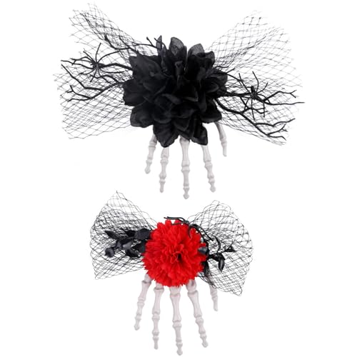 alloneslife 2 Teilige Horror Themen Seite Haarclip Feature Skeleton Hand Und Künstliches Blumendetail Für Halloween Kostümereignisse Beängstigendes Haarzubehör alloneslife 2 Teilige Horror Themen Seite Haarclip Feature Skeleton Hand Und Künstliches Blumendetail Für Halloween Kostümereignisse Beängstigendes Haarzubehör von alloneslife