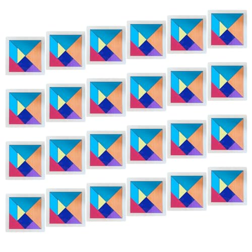 alloneslife 24pcs Holz Tangram Puzzle Set Für Kinder Mit Farbenfroher Geometrischer Form Ideal Für Pädagogische Interaktion Spielen Spielspaß alloneslife 24pcs Holz Tangram Puzzle Set Für Kinder Mit Farbenfroher Geometrischer Form Ideal Für Pädagogische Interaktion Spielen Spielspaß von alloneslife