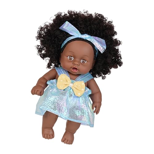 alloneslife 8in Weiche Vinyls Schwarzes Babypuppenleben Wie Wiedergeborene Spielzeugfigur Easy Traging Für Tägliche Tröstliche Erziehungsspiel Für Kinder alloneslife 8in Weiche Vinyls Schwarzes Babypuppenleben Wie Wiedergeborene Spielzeugfigur Easy Traging Für Tägliche Tröstliche Erziehungsspiel Für Kinder von alloneslife
