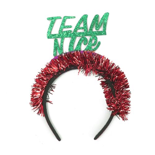 alloneslife Adult Teens Tinsel Pailletten Brief Stirnband Frau Festival Haar Hoop Weihnachten Machen Fotos Carnivals Party Kopfbedeckung von alloneslife