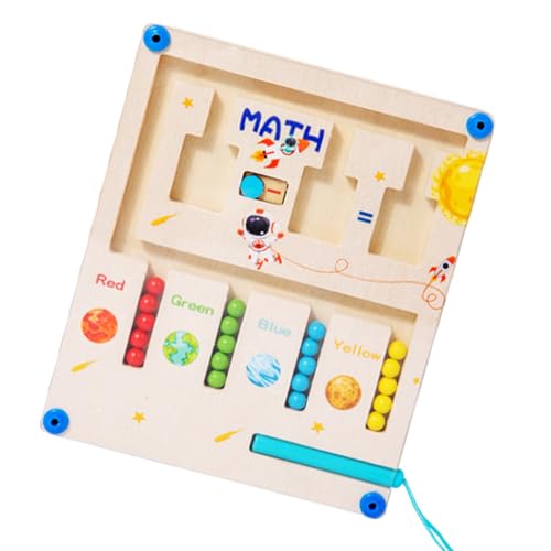 alloneslife Bildungsspielzeug Für Bildungsmagnetzählungen Mit Glatten Rollperlen Auf Natürlichen Holzspuren Für Vorschulklassenzimmer Eltern Kind Interaktives Mathematikwerkzeug von alloneslife
