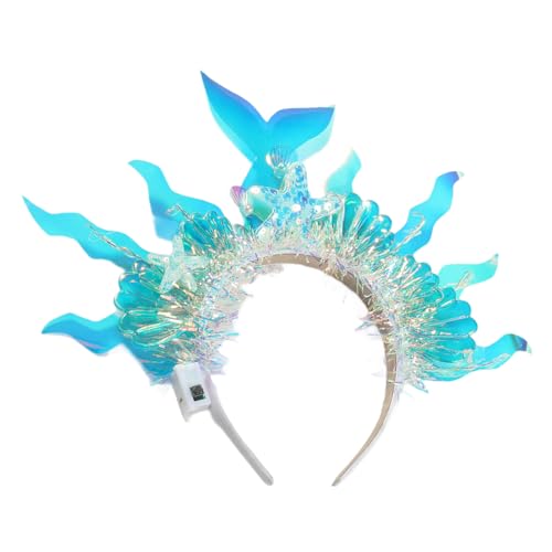 alloneslife Blinkendes Lametta-Haarband, glitzernd, beleuchtet, Kopfbedeckung, Lametta, Weihnachtsfeier, Requisiten, Lametta, Geschenk, Stirnband alloneslife Blinkendes Lametta-Haarband, glitzernd, beleuchtet, Kopfbedeckung, Lametta, Weihnachtsfeier, Requisiten, Lametta, Geschenk, Stirnband von alloneslife