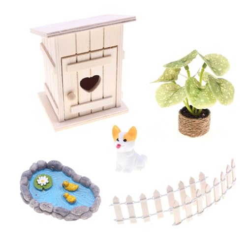 alloneslife Feen House Decore Decors Miniatur Skulpturenmodell Figur Set Für Indoor Outdoor Kreativ So Tun Bis Puppenmöbel Accessoires Spielen von alloneslife