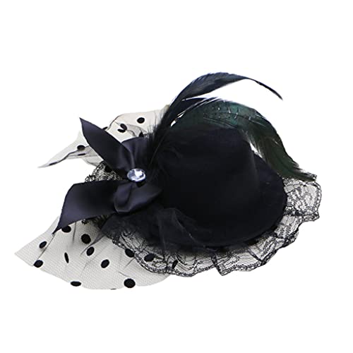 alloneslife Haarschmuck für Damen, Schleife, Spitze, Hut, ausgefallener Fascinator, Party alloneslife Haarschmuck für Damen, Schleife, Spitze, Hut, ausgefallener Fascinator, Party von alloneslife