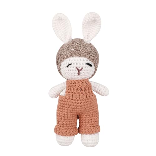 alloneslife Handgefertigter Kaninchenpuppen Kaninchen Mit Hutspielzeug Für Babys Und Kleinkinder Stofftiere Spielzeug Kinder Geburtstagsgeschenk Geeignet von alloneslife