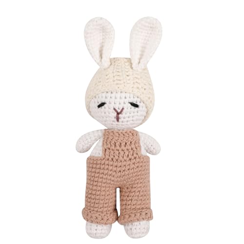 alloneslife Handgefertigter Kaninchenpuppen Kaninchen Mit Hutspielzeug Für Babys Und Kleinkinder Stofftiere Spielzeug Kinder Geburtstagsgeschenk Geeignet von alloneslife