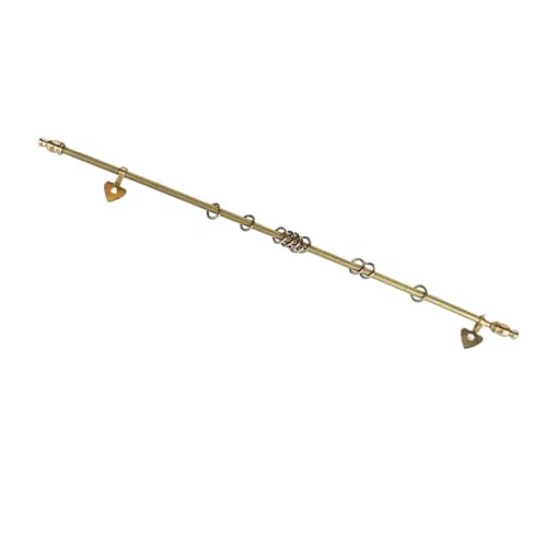 alloneslife Handwerk Miniatur Golden Vorhangstangenmodell Figur Für 1/12 Puppenhaus Miniatur Schlafzimmer Szene Display Accessoire Doll House Vorhangstab Dekore von alloneslife