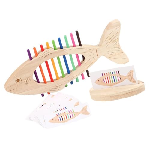 alloneslife Kinder Fischknochen Spielzeugfarbenpaarung Aktivität Für Die Feinmotorik Bei Kindern Vorschulalter von alloneslife