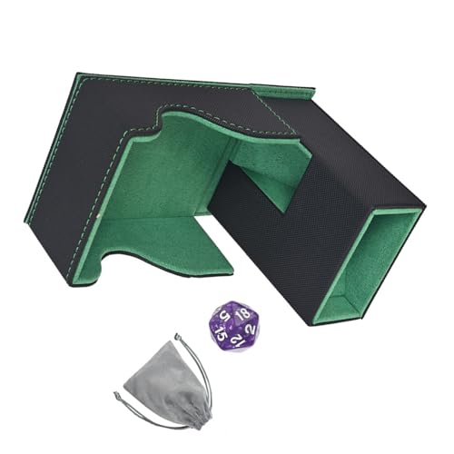 alloneslife Premium Würfelturm-Organizer, inklusive Flanell-Tasche für Tisch-Enthusiasten, Würfel-Aufbewahrungsbox von alloneslife