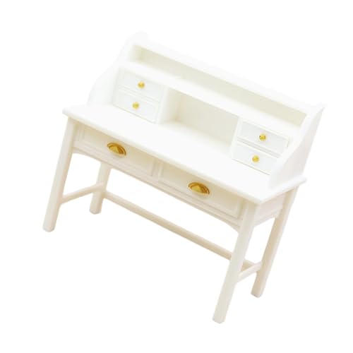 alloneslife Realistischer Winziger Schreibtisch Für Modellszene 1/12 Scale Design Kunststoff Crafting Essentielles Sammlerstück Miniatur Desk Für Hobbyisten von alloneslife