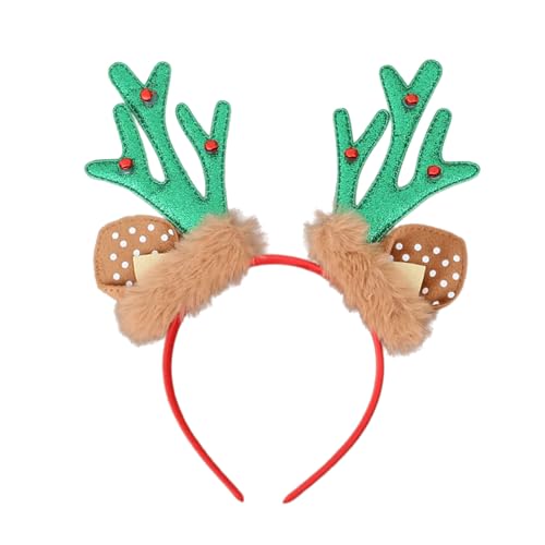 alloneslife Weihnachts-Rentier-Geweih-Haarband mit Glöckchen, leichtes Haar-Accessoire für Erwachsene, Kinder, Urlaub, Party, Kinder, Weihnachtsfeier, Kopfschmuck von alloneslife