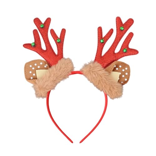 alloneslife Weihnachts-Rentier-Geweih-Haarband mit Glöckchen, leichtes Haar-Accessoire für Erwachsene, Kinder, Urlaub, Party, Kinder, Weihnachtsfeier, Kopfschmuck alloneslife Weihnachts-Rentier-Geweih-Haarband mit Glöckchen, leichtes Haar-Accessoire für Erwachsene, Kinder, Urlaub, Party, Kinder, Weihnachtsfeier, Kopfschmuck von alloneslife