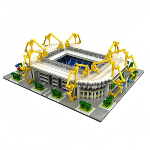 Bauen Sie Ihr Lieblings-Fußballstadion mit dem deutschen Fußballstadion Mikro-Mini-Baustein-Spielzeug – ideal als Dekoration für Erwachsene und ein herausforderndes Kunstprojekt von alltogetho