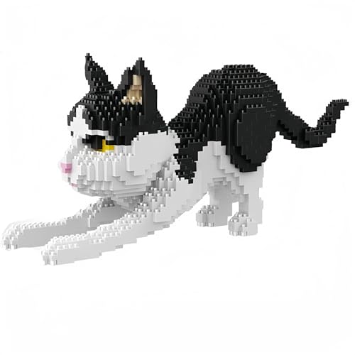 alltogetho Kuh Katze Modell Micro Mini Baustein Spielzeug-Sets: Genießen Sie geschichtete Schwarz-Weiß-Muster mit der dynamischen Laufpose alltogetho Kuh Katze Modell Micro Mini Baustein Spielzeug-Sets: Genießen Sie geschichtete Schwarz-Weiß-Muster mit der dynamischen Laufpose von alltogetho