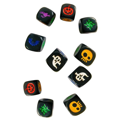 10 PCs Sechsseitig Dices Halloween Dices Acryl Dices Table Game Dices Brettspiel ACESSORES Für Tischspiel Halloween Pumpkin Dices Acryl Dices Entertainment Game Dices Für Partys von amangul