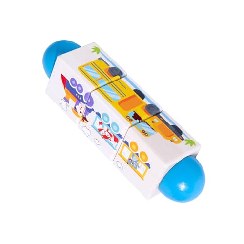 Cartoon Puzzle Block Spielzeug Natürliches Holz Rotierendes Puzzle Sensorisches Entwicklungsspielzeug Für Baby Handaugenkoordination Praxis Bildungsrätsel Spielzeug Für Babys von amangul