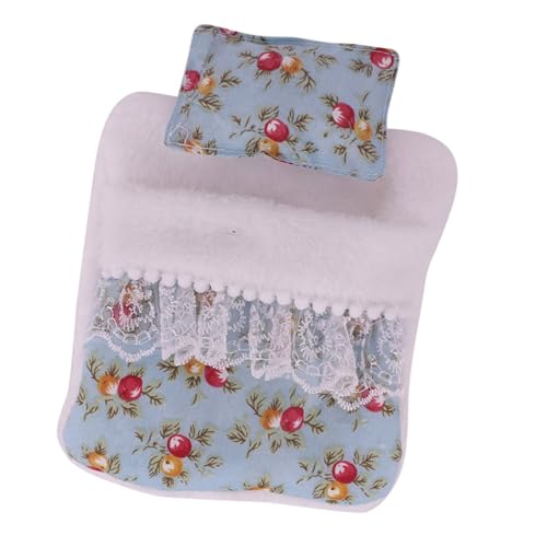 Puppenschlafsack Kissen Set Fashion Blumenmuster Puppenzubehör Für 17 cm Figur Dollhouses Szene Display Decors Doll Sleeping Set Puppenschlafsack Kissen Set Fashion Blumenmuster Puppenzubehör Für 17 cm Figur Dollhouses Szene Display Decors Doll Sleeping Set von amangul