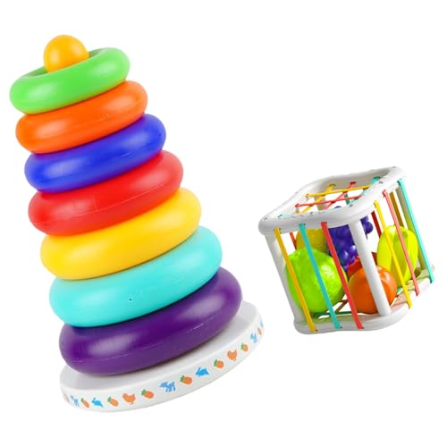 amangul Früheres Lernen Stapelspielzeug Mit Farbenfrohen Plastikringen Für Feinmotorik Und Farbliche Kognitive Verbesserung Für Erziehungsspielzeug Für Kleinkinder amangul Früheres Lernen Stapelspielzeug Mit Farbenfrohen Plastikringen Für Feinmotorik Und Farbliche Kognitive Verbesserung Für Erziehungsspielzeug Für Kleinkinder von amangul