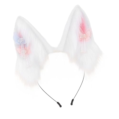 amangul Haarreif mit Tierohren, Kunstfell, für Themenveranstaltungen, Kostümpartys, weiches Plüsch-Haarband, Haarstyling-Zubehör für Maskeraden (wie abgebildet) von amangul