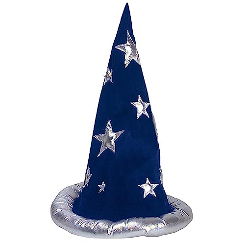 amangul Hexenhüte Halloween-Kostüm-Zubehör für Halloween-Party-Dekorationen, Hut mit elegantem Blau für Maskerade amangul Hexenhüte Halloween-Kostüm-Zubehör für Halloween-Party-Dekorationen, Hut mit elegantem Blau für Maskerade von amangul