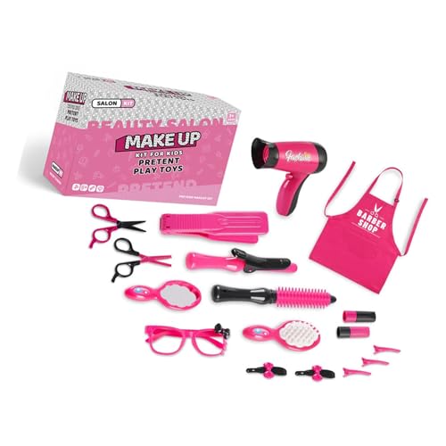 amangul Kinder Rollenspiele Friseur Kits Friseur Spielzeug Beinhaltet Spielen Von Schönheitssalon Accessoires Für Soziale Fähigkeiten Vor Um Friseurkits Für Kinder Zu Spielen von amangul