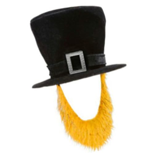amangul Piratenhut mit angenähtem Bart, weiches Kostümzubehör für Halloween-Party, Erwachsenengröße, 54–58 cm Kopfumfang (wie abgebildet) von amangul
