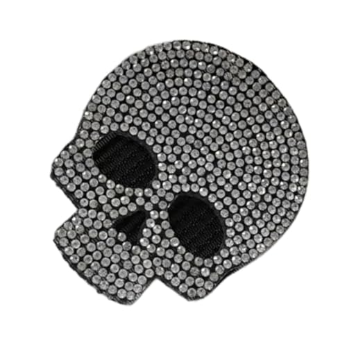 amangul Punk Cosplay Pony-Halter, Subkulturen, Fransen, Haarnadel, Kopfschmuck mit Strasssteinen, für Halloween-Partys und Themenveranstaltungen (Skelett) von amangul