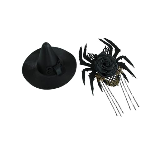 amangul Steampunk-Hexenhut-Haarspange für Mädchen, coole Haarnadeln, Seitenclip, 2000er-Jahre, Haarspangen, Halloween-Party, Kopfbedeckung, Hut, Haarspange für Rollenspiel-Party amangul Steampunk-Hexenhut-Haarspange für Mädchen, coole Haarnadeln, Seitenclip, 2000er-Jahre, Haarspangen, Halloween-Party, Kopfbedeckung, Hut, Haarspange für Rollenspiel-Party von amangul