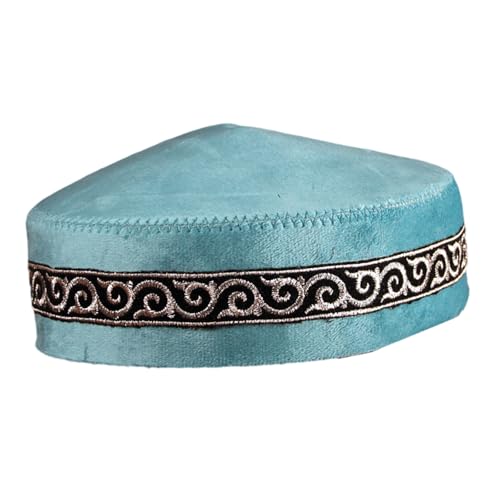 amangul Traditionelle Blaue Schädelkappen Weiche Polyester Religiöse Zeremonie Kulturelle Gestickte Kopfbedeckung Kostüm Traditionelle Gestickte Hüte amangul Traditionelle Blaue Schädelkappen Weiche Polyester Religiöse Zeremonie Kulturelle Gestickte Kopfbedeckung Kostüm Traditionelle Gestickte Hüte von amangul